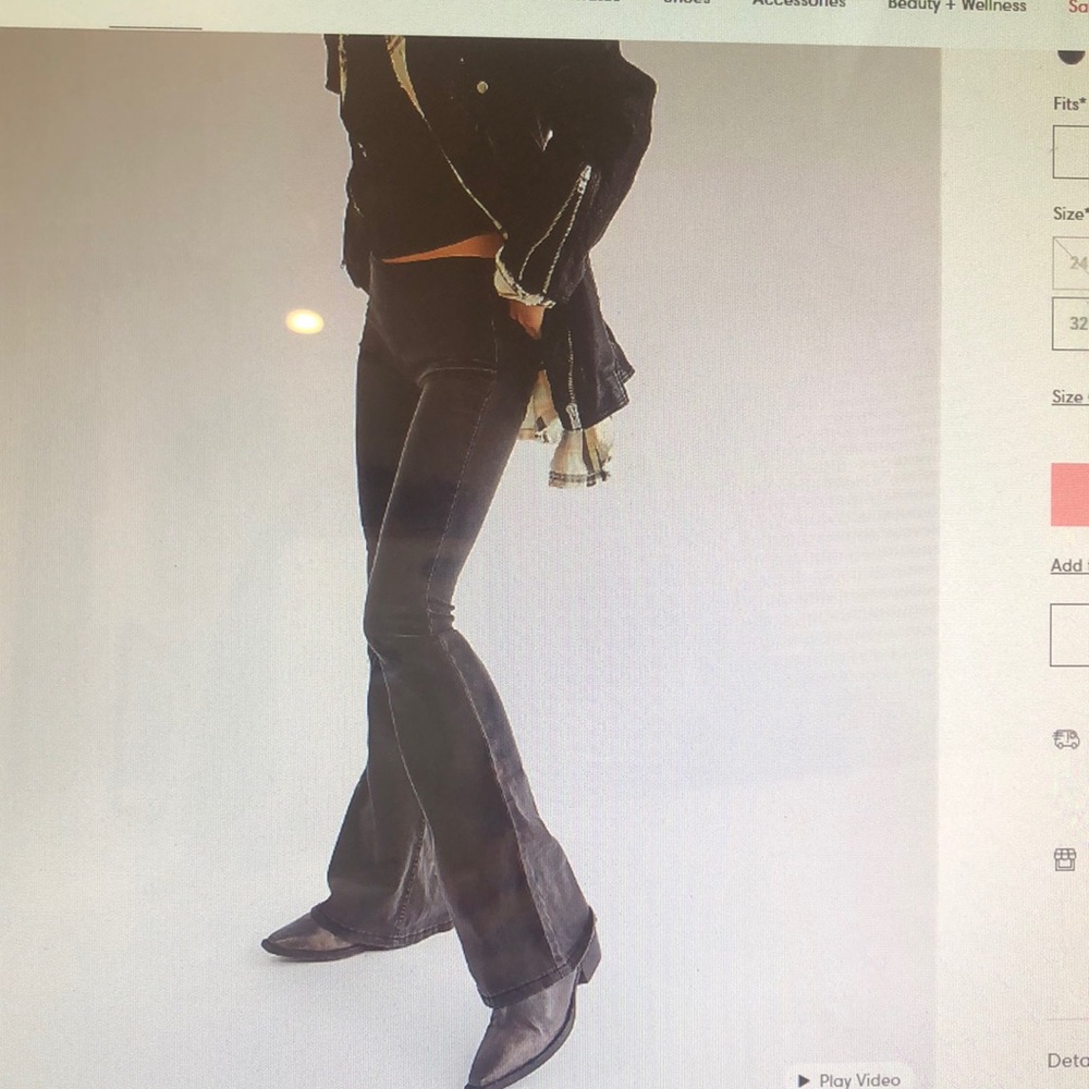 NWT free people pull on flare jeans.